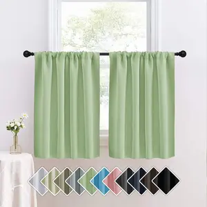 2pcs High Precision Short Curtains, Window Curtain, Finished Light Blocking Drapes, Kitchen Partition Curtain, Multiple Colors & Sizes Available