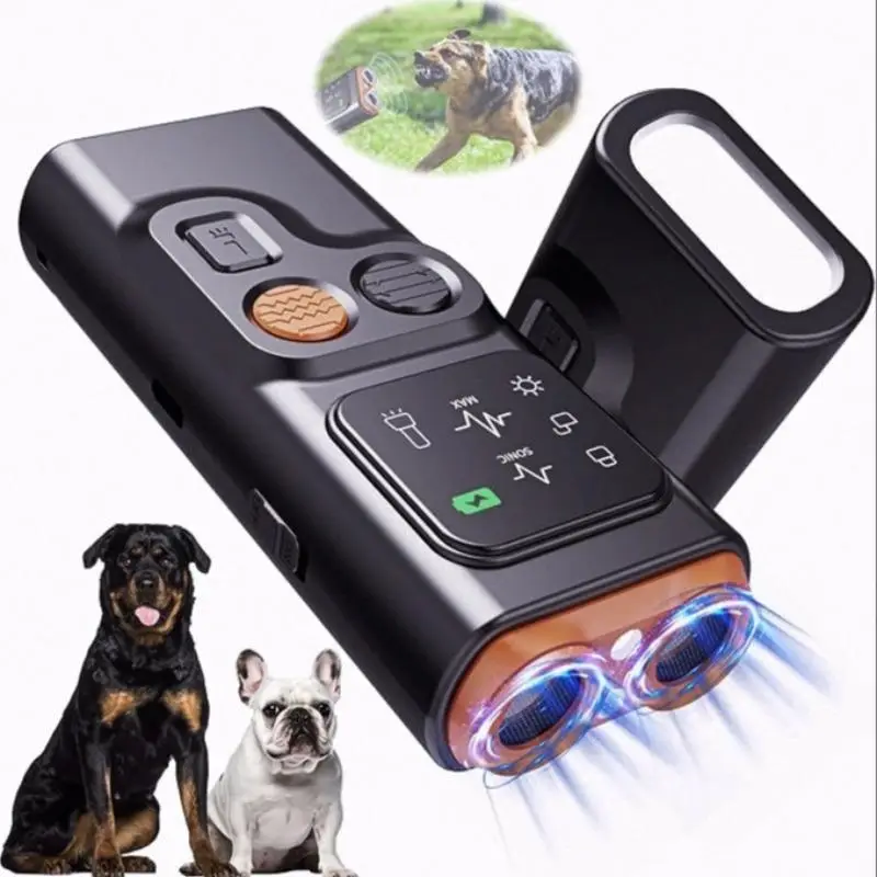 Rechargeable Ultrasonic Bark Deterrent, 1 Box Handheld Dog Bark Controller with Screen Stop Light, Pet Supplies, Professional Dog Training Product