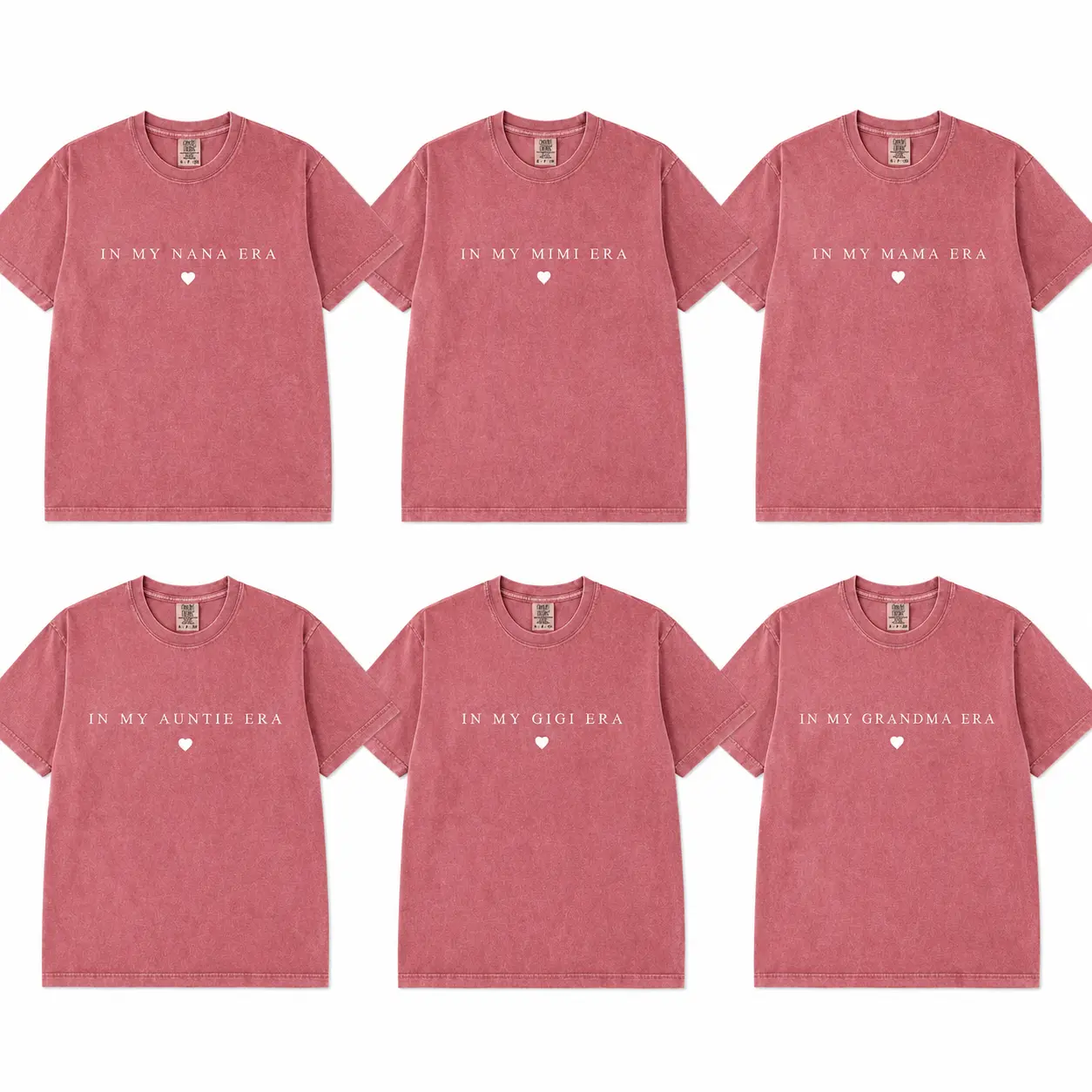 Custom Comfort Colors In My Nana Era Shirt, Personalized Grandma T-Shirt, Pregnancy Announcement, Mimi Mama Abuela Gigi Auntie Granny Shirt - DarkFlex Top Womenswear