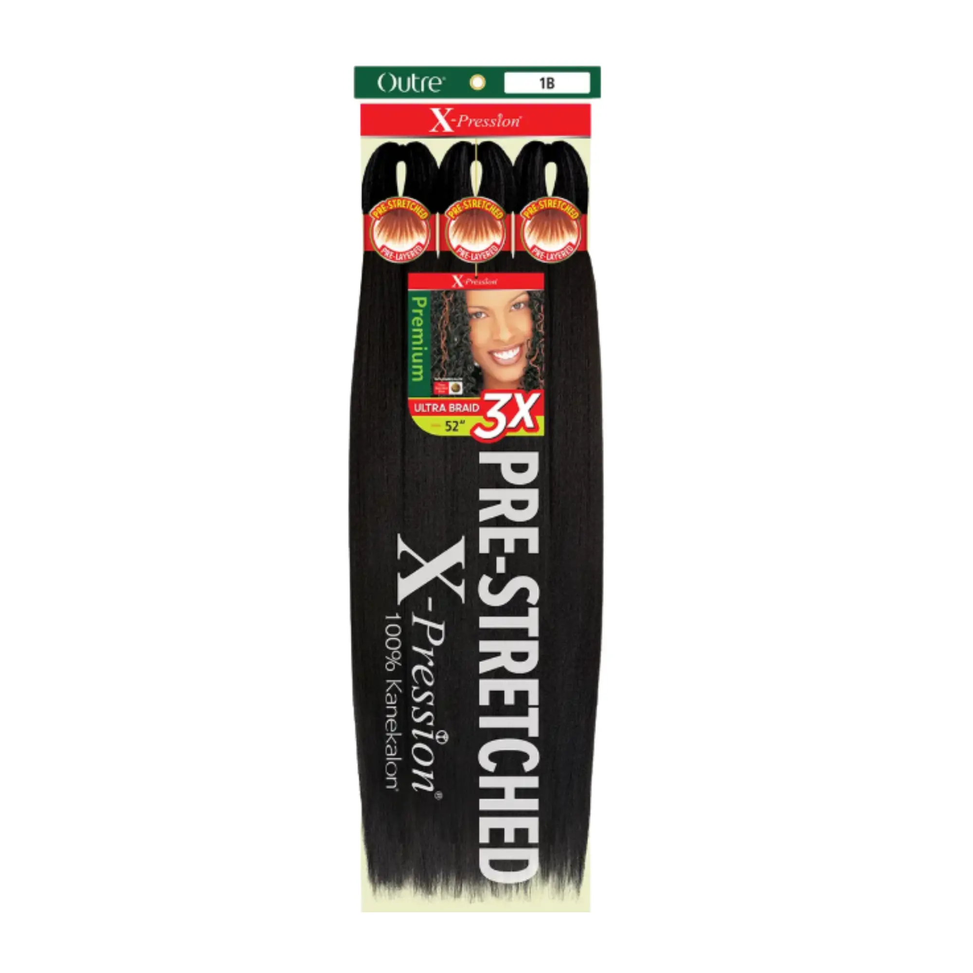 Outre Braids X-Pression Kanekalon 3X Pre Stretched Braid 52"