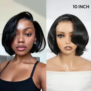 [Side Part] Asteria Hair Pre Styled Glueless 7×5 Lace Closure Wigs Blowout Straight Natural Black Ready To Go Human Hair All Day Comfortable