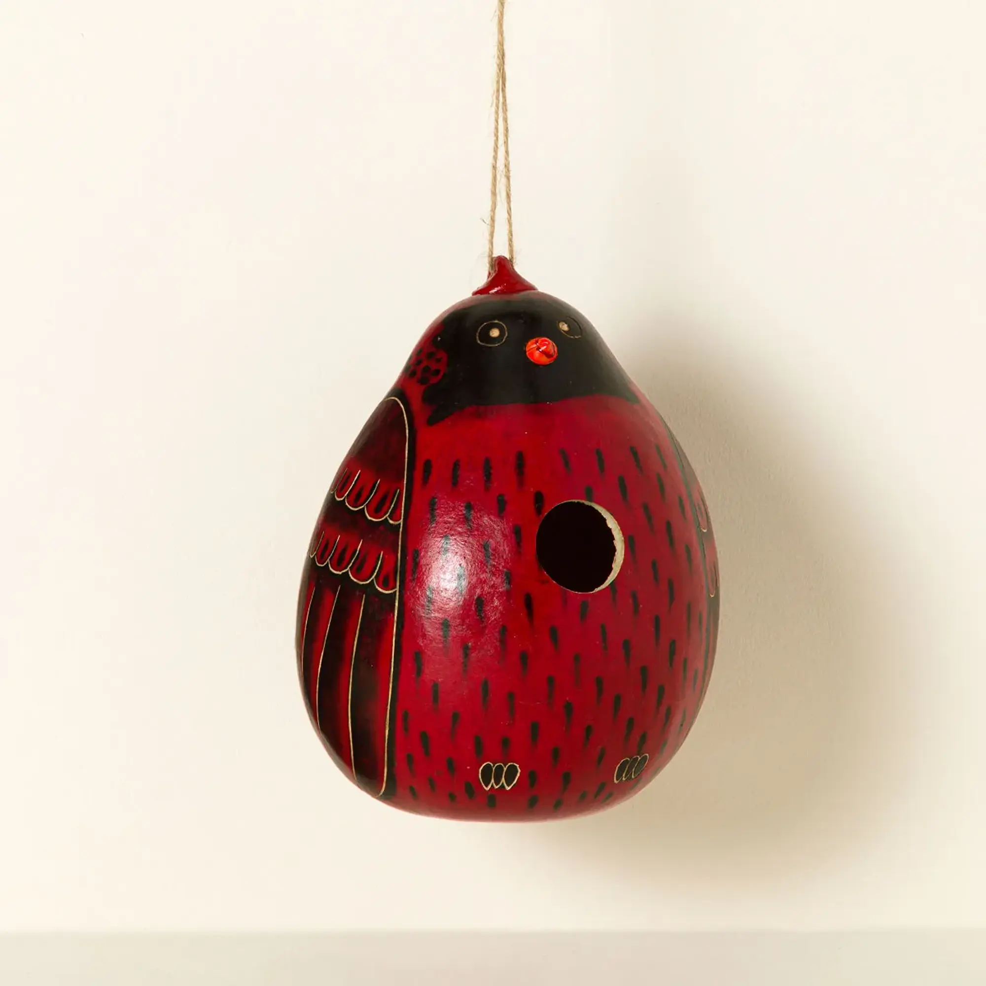 Cardinal Gourd Birdhouse