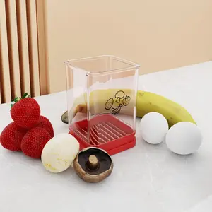 Portable Compact Fruit Slicer Cup, Detachable Stainless Steel Speed Cutter for Fruits Veggies Mushroom Egg, Must-Have Kitchen Gadget No Hand Injury Slicing Tool