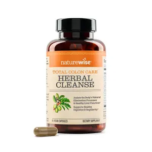 NatureWise Total Colon Care - Herbal Cleanse - For Digestion Support - Debloat Supplement -  With Prebiotics, Botanicals, & Antioxidants - for Regular Bowel Movement, Digestion, Gut Health - Vegan, Gluten-Free, Non-GMO