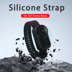 for DJI Osmo Nano Silicone Protective Case, Black, Allows for Outdoor Sports, Campus Photography, Wedding, Party and Holiday Travel Hands-Free Video Recording, Lightweight and Durable | Adjustable Strap | Camera Protection |  Ideal Gift for Nano User