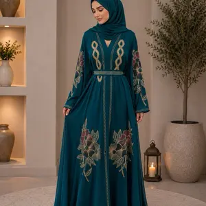 #35 Dubai luxury 1-piece abaya with matching hijab