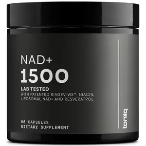 Liposomal NAD+ and Resveratrol Supplement - 1500mg Ultra High Strength NAD Supplement - Clinically Studied Ingredients with Patented RiaGev-WS, Resveratrol, and Niacin - 60 Capsules