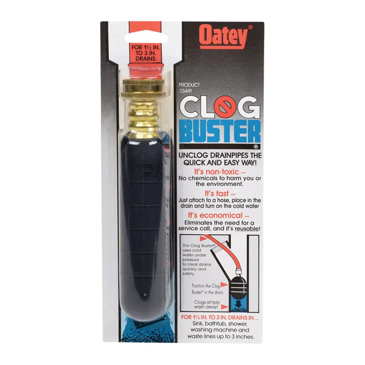212 MAIN Clog-Buster Gel & Tool Drain Cleaner - Drain Clog Remover for 1.5-3 in Pipes, Household Pipe & Home Appliance Maintenance Dredging Agent, Pipe Dredging Agent