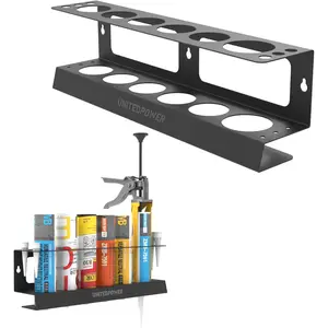 Caulking Gun Holder, Wall Mount Hand Caulking Gun Storage Rack, Organizer for Workshop, Shop, Garage