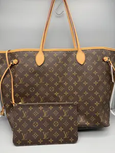 Pre-owned Louis Vuitton Coated Canvas Tote Bags Monogram Neverfull GM Tote Bag Gold Hardware Monogram Canvas Handbag for Everyday Use