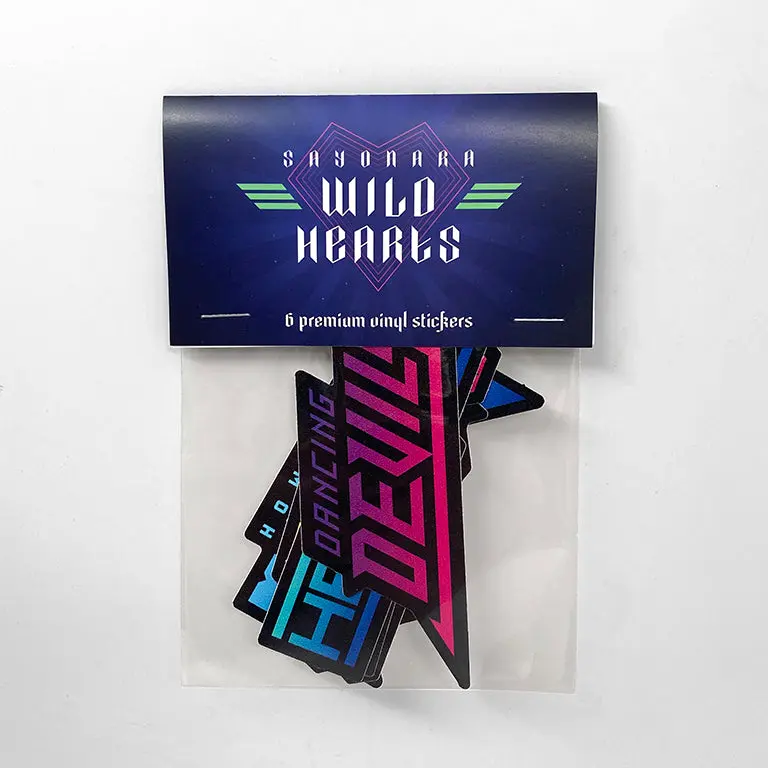 Sayonara Wild Hearts Arcana Craft Sticker Pack - Cool Illustration Decal & Heart Stickers for DIY Scrapbooking, Stamping, Decal Sticker