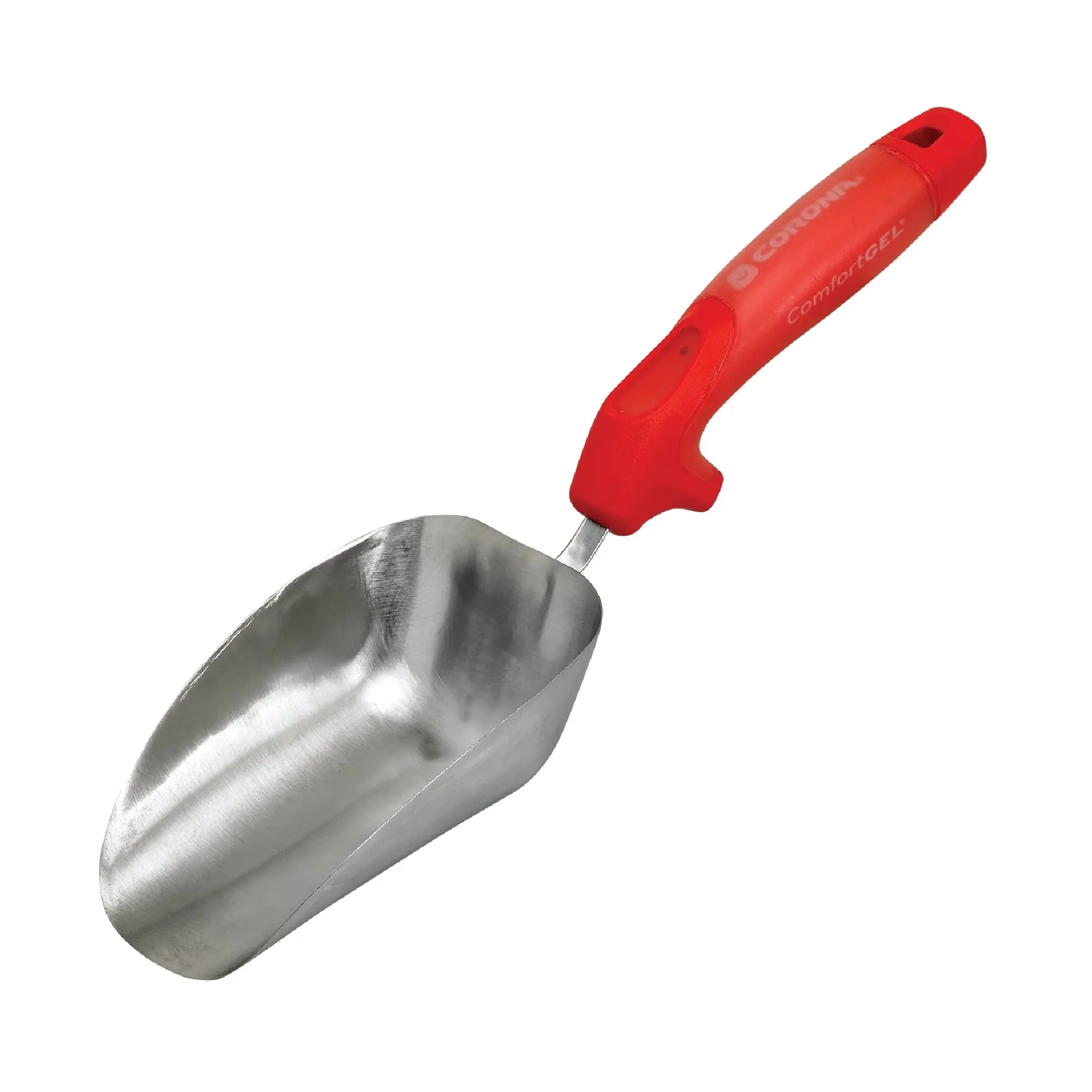 13.25 in. Stainless Steel Rust-Resistant Garden Scoop, Ergonomic Comfortable Poly Grip, Large Capacity Soil Handling Tool for Spades & Shovels Applications