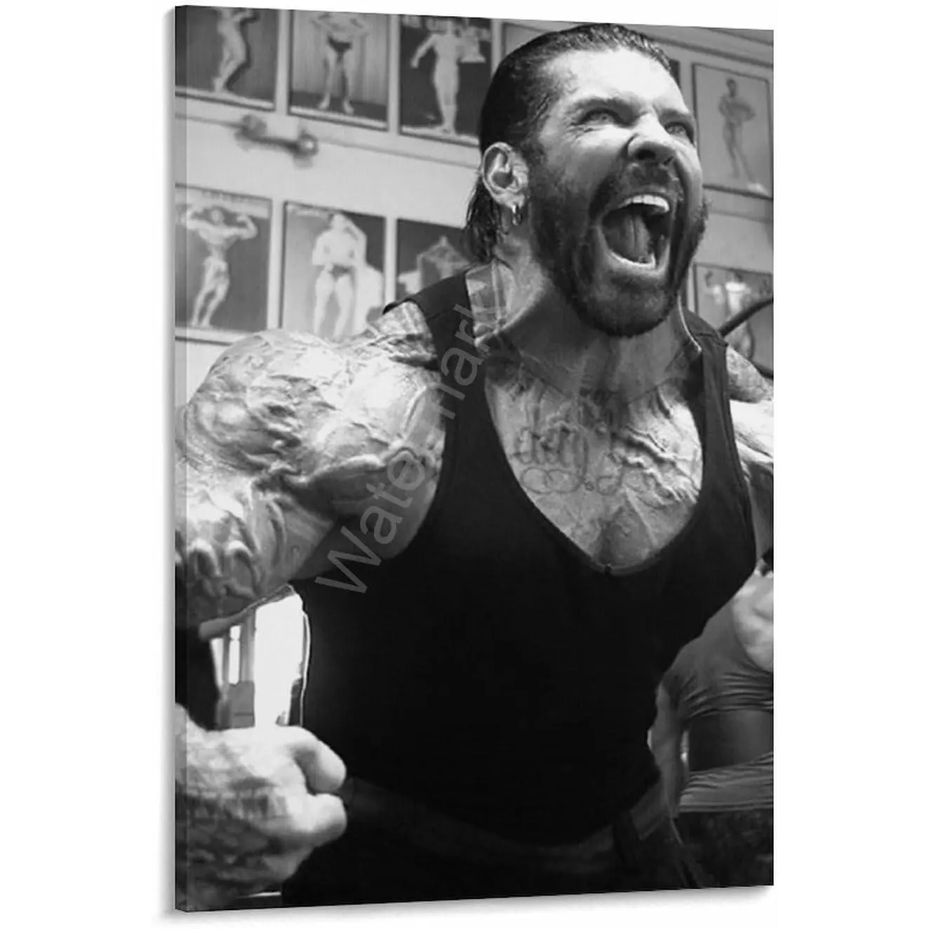Rich Piana Bodybuilding Muscle Man Printed Canvas Wall Art, 8x12in(20x30cm) Fitness Fans Workout Poster, Bedroom-Office Home Decor, Garden No-Redundancy Gift, Home Supplies Prints