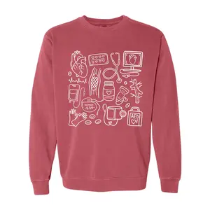 Cardiac Doodles Crewneck | Cardio Nurse | Cardiac Crewneck