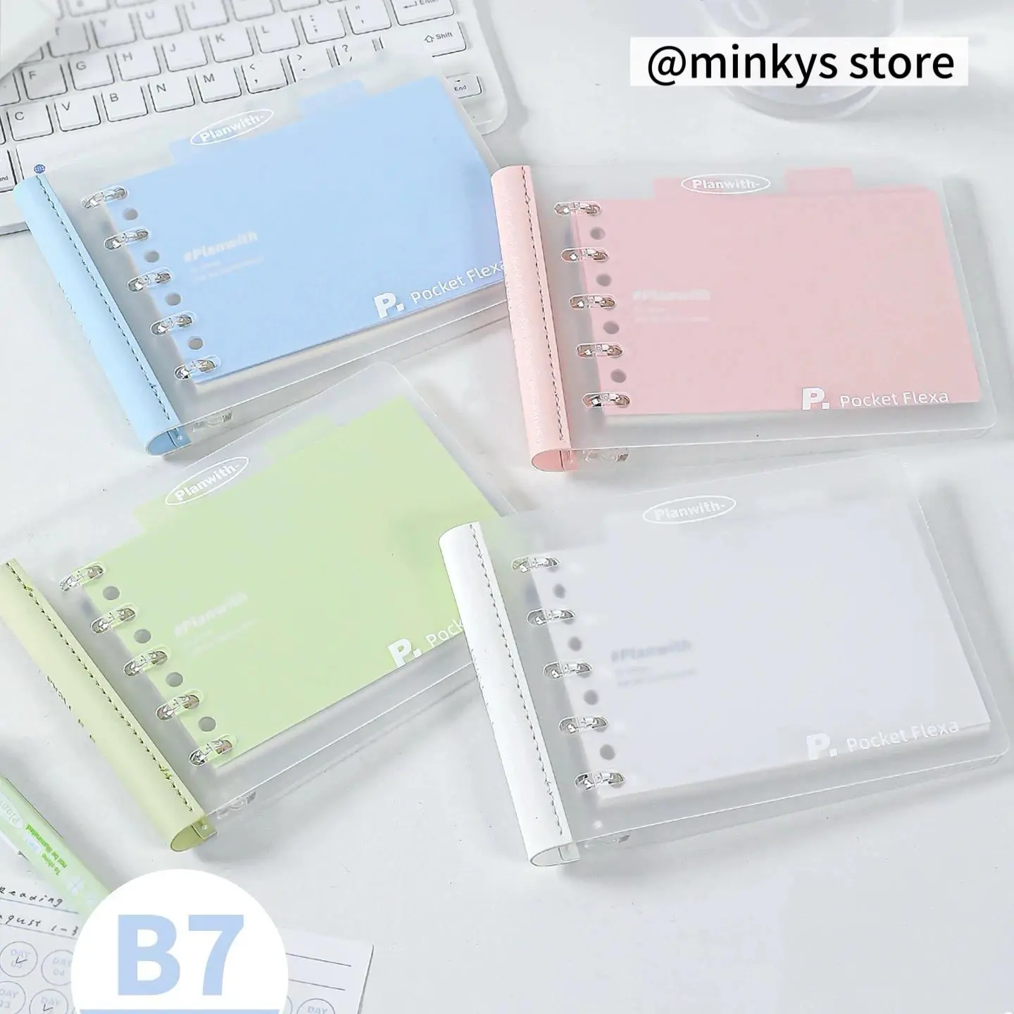 2026 Kawaii Design B7 Binder Pocket Planner with Refill & Colorful Pads - Organized Daily, Weekly, Yearly Agenda Book - Student School Stationery Home Supply