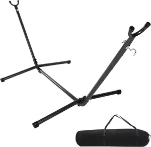ONCLOUD 9 FT Hammock Stand Only, Heavy Duty Adjustable Indoor Outdoor Space Saving Steel Stand with Carrying Case, Universal Hammock Stand with 450 Pounds Capacity for Garden, Yard, Patio, Black
