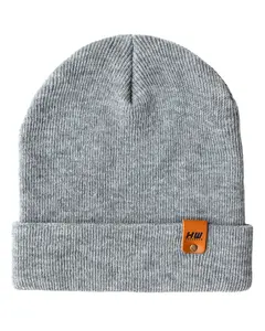 Made in USA Premium Acrylic Knit Cuffed Beanie, Winter Hat, Unisex Cap for Men, Women Outdoor Headwear Cold Weather, Koala Gray