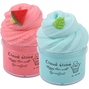 2 Pack Cloud Slime Kit, Kids Slime, Toys for Ages 5-7 8-13 Girls and Boys, Squishy Sensory Toys Cute Preppy Stuff, Teen Girl Birthday Gifts Party Favors Stocking Stuffers for 4 5 6 9 10 11 12 Year Old
