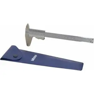 Mitutoyo 0 to 6" Stainless Steel Vernier Caliper 0.02mm Graduation, 40mm Jaw Depth, 0.05mm Accuracy 531-128
