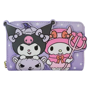 Sanrio Kuromi & My Melody Glow Zip Around Wallet
