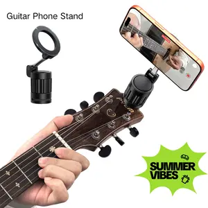 OMOTON Guitar Phone Stand, 360°Rotating Magnetic Airplane Phone Holder，for Magsafe Airplane Travel Essentials Accessories, Adjustable Foldable Universal Handsfree Phone Stand for iPhone 17 16 15 Pro Max Air. Summervibes,summerwins