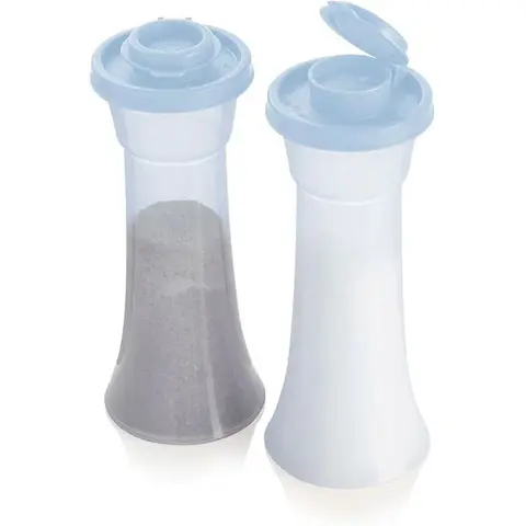 Tupperware Large Hourglass Salt and Pepper Shaker Set, Airtight Leakproof Kitchen Utensils for Seasoning Storage