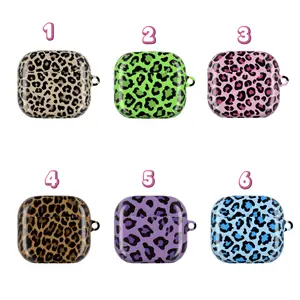 Color Leopard Airpod Case, Trending Street Style Airpods Case Cover For Airpods 1,2,3,4, Airpods Pro 1, 2, 3