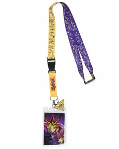 Yu-Gi-Oh! Millennium Puzzle Reversible Lanyard Badge ID Holder Character Card Millennium Puzzle Pendant Rubber Charm
