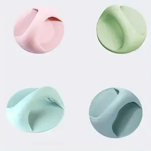 4/6 Pcs No-Drill Adhesive Door Handles, Self-Adhesive Sliding Glass Door Pulls, Easy Install Hardware for Closet Window Cabinet