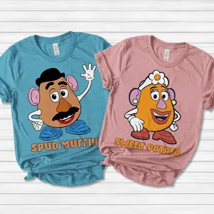 Toy Theories Mr & Mrs Potato Head Couple Matching Shirts, Spud Muffin Sweet Potato Magic Kingdom Trip, Honeymoon Couple Tee