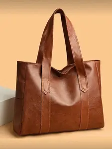 Minimalist Casual Commuting Handbag for Girls, Women, College Students, Young Professionals, Office Workers, PU Leather, Spacious Design, Ideal for Shopping