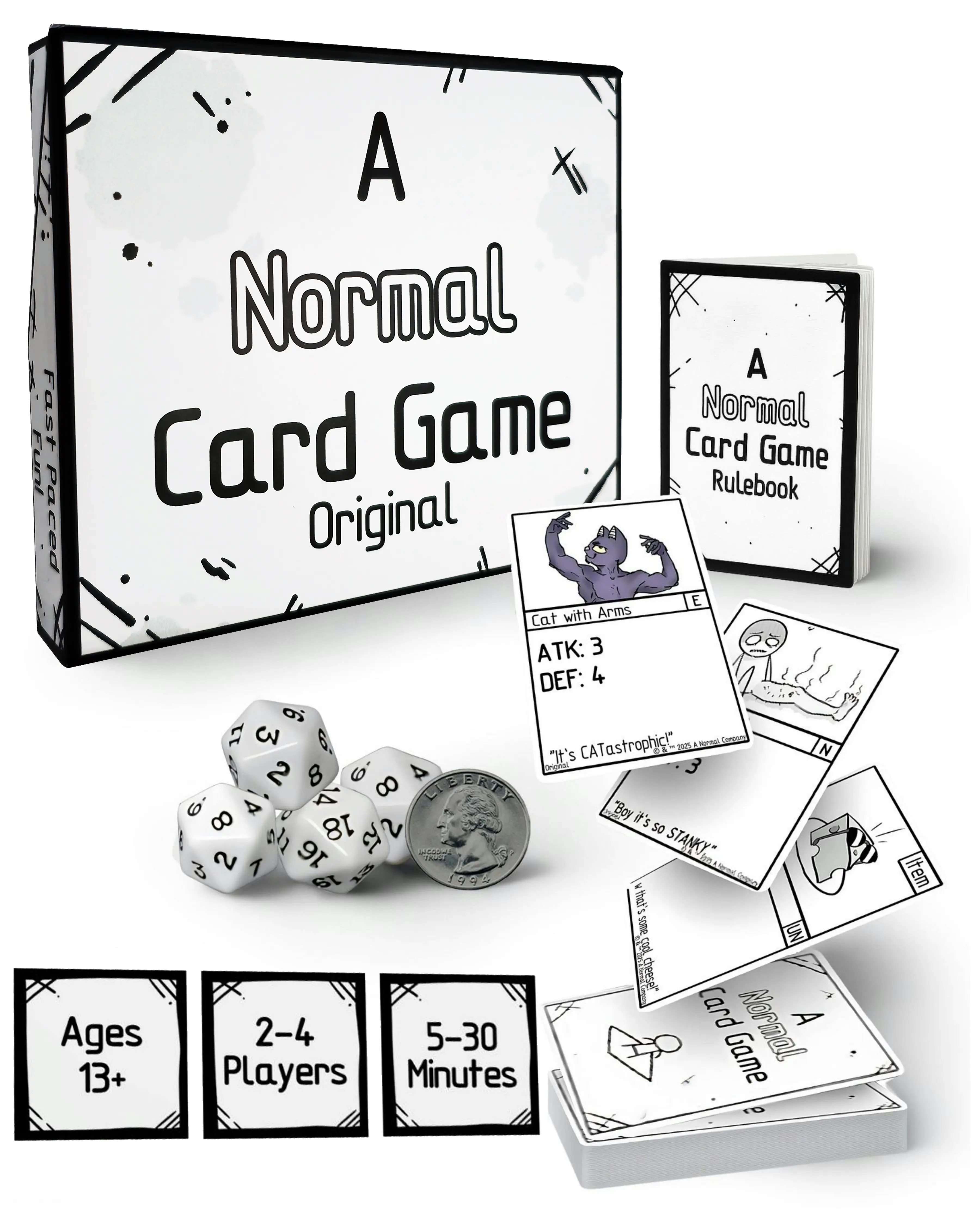 A Normal Card Game Original - Strategic Turn-Based Combat with Party Twist - Fun for Friends Families & Parties - Ages 13+ - Easy to Learn & Hilarious - Compact Easy-to-Carry Game Perfect for Game Nights Trips & Gatherings, Party Board Game