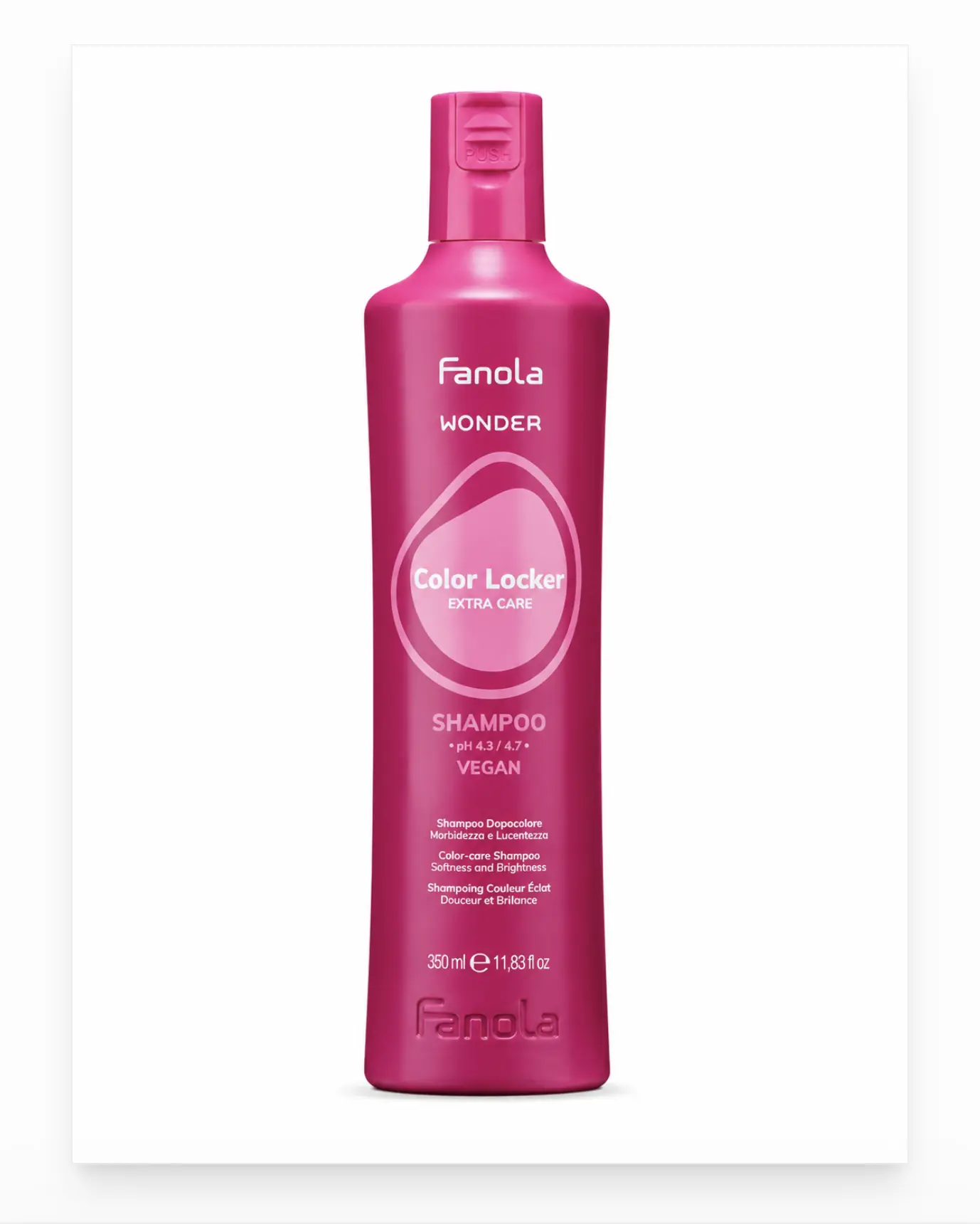 Fanola Color Locking Color Enhancing Shampoo for Dyed Hair - SLES-Free Liquid Haircare Cleanser for Cleansing, Hydration, Shine, 350 ml/11.83 fl.oz, Hair-Moisturizing, Hydrating, Single Bottle, Hair Dye Shampoo, 350Ml