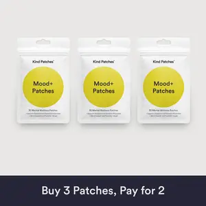 3 Packs of Kind Patches Mood+ Patches, Supports Dopamine and Serotonin Production, Mood Support, Vegan