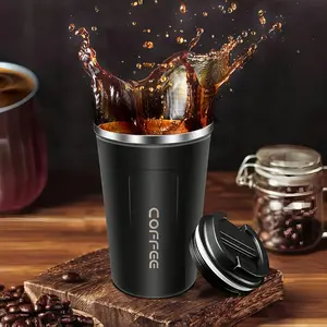 Creative Travel Mug 380ML & 510ML Stainless Steel Vacuum Insulated Reusable Coffee Cup for Car & Outdoor Use