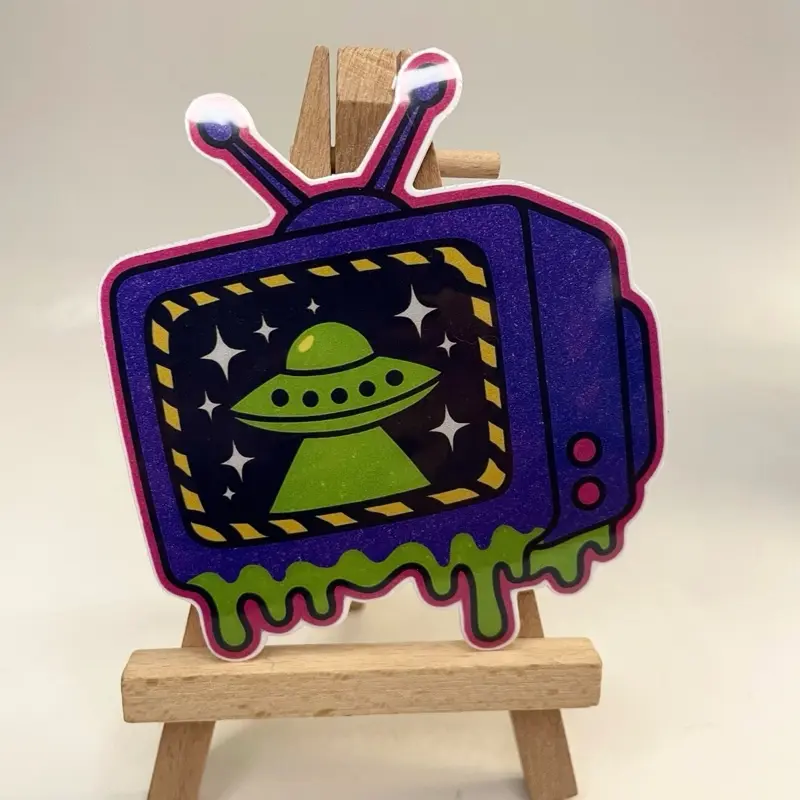 Alien Broadcast – Die Cut Vinyl Sticker (Approx. 3”)