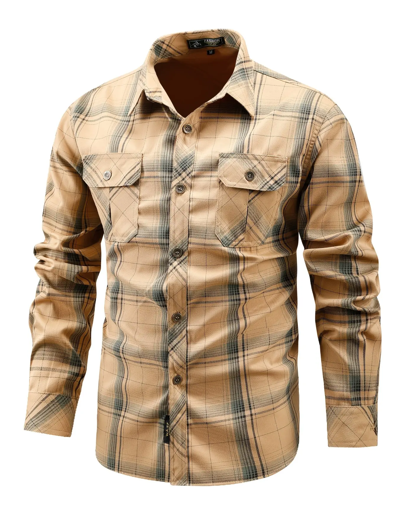 Vintage Plaid Checked Shirt Men Long Sleeve Spring Fall, Trendy Slim Fit Casual Shirt, Youthful Open Front Blazer, High-End Fashion Male Clothing, Casual Fashion Wear