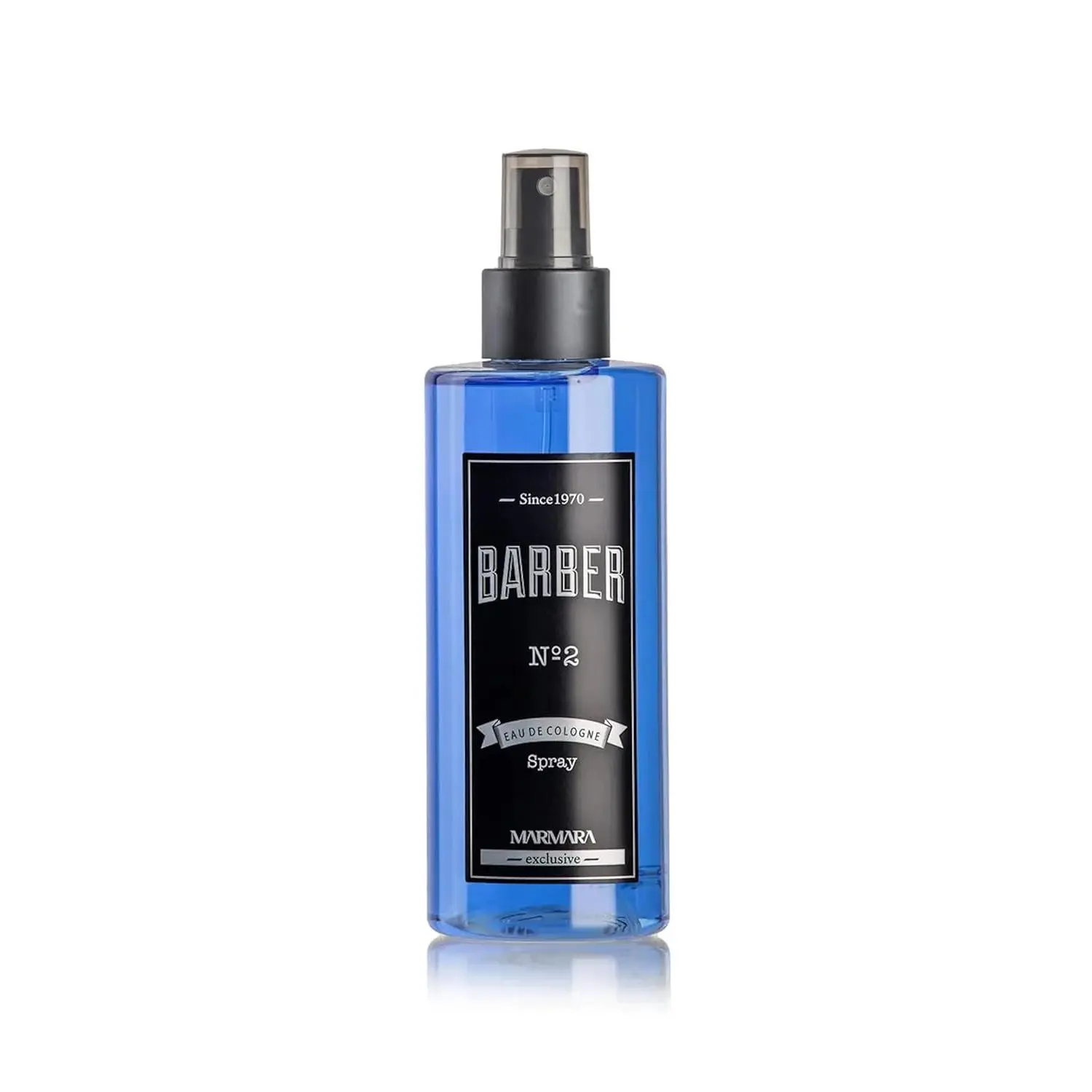 Marmara Barber No.2 Alcohol-Containing Aftershave Cologne Spray - Soothing and Renewing, Long-Lasting Fresh Scent, Smoothening Liquid for Adults, 8.45 fl oz (250 ml) Bottle, Single Item, Scented, Contains Alcohol