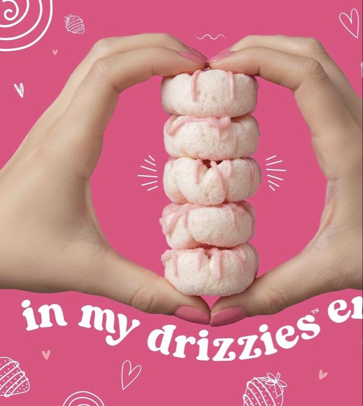 Drizzilicious Frosted Strawberry Mini Rice Cakes 8 oz Family Size Drizzled Deliciousness with Chia Quinoa & Flax