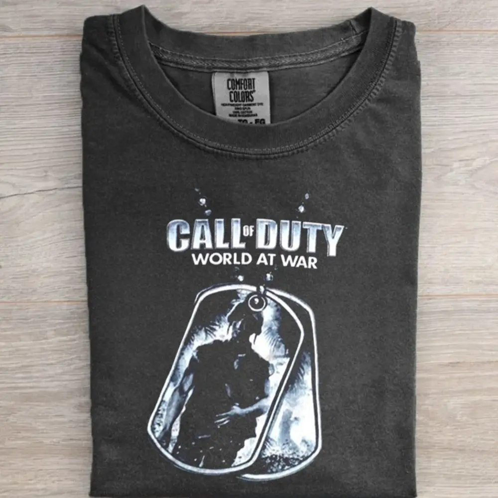 Vintage Call of Duty World at War Shirt, WW2 Zombies Gaming Tee, Retro COD WAW Graphic T-Shirt, Shooter Game Vintage Tee, Gamer Gift Shirt