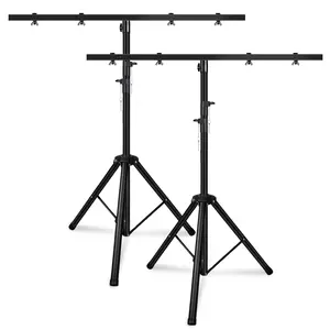 5 Core DJ Light Stand Height Adjustable 39-100" Heavy Duty Tripod Stage Lights Stands w Light T Bar