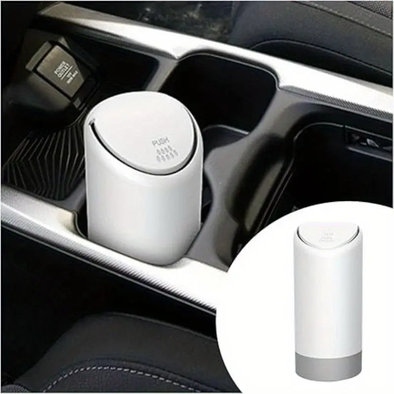 black/white Car Garbage Can Car Trash Silicone Convenient sanitary noiseless storage box Car Storage Organizer Car Console Organizer Trashcan For Cars