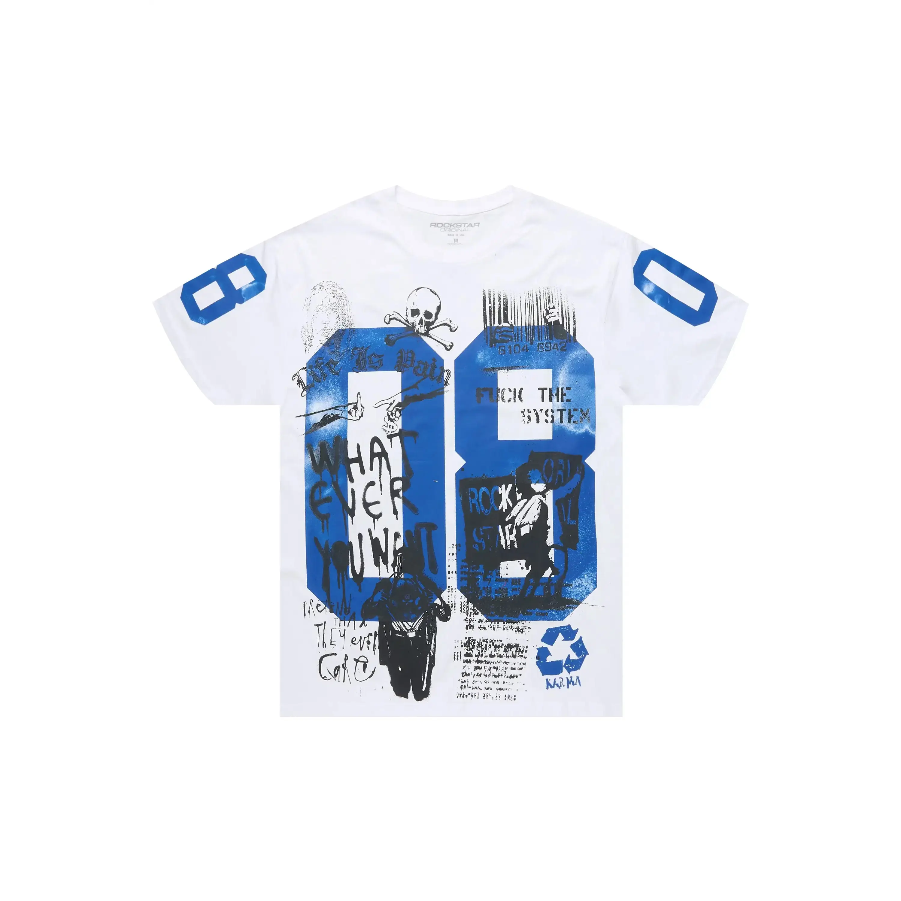 Kammile 3.0 White/Blue Oversized T-Shirt