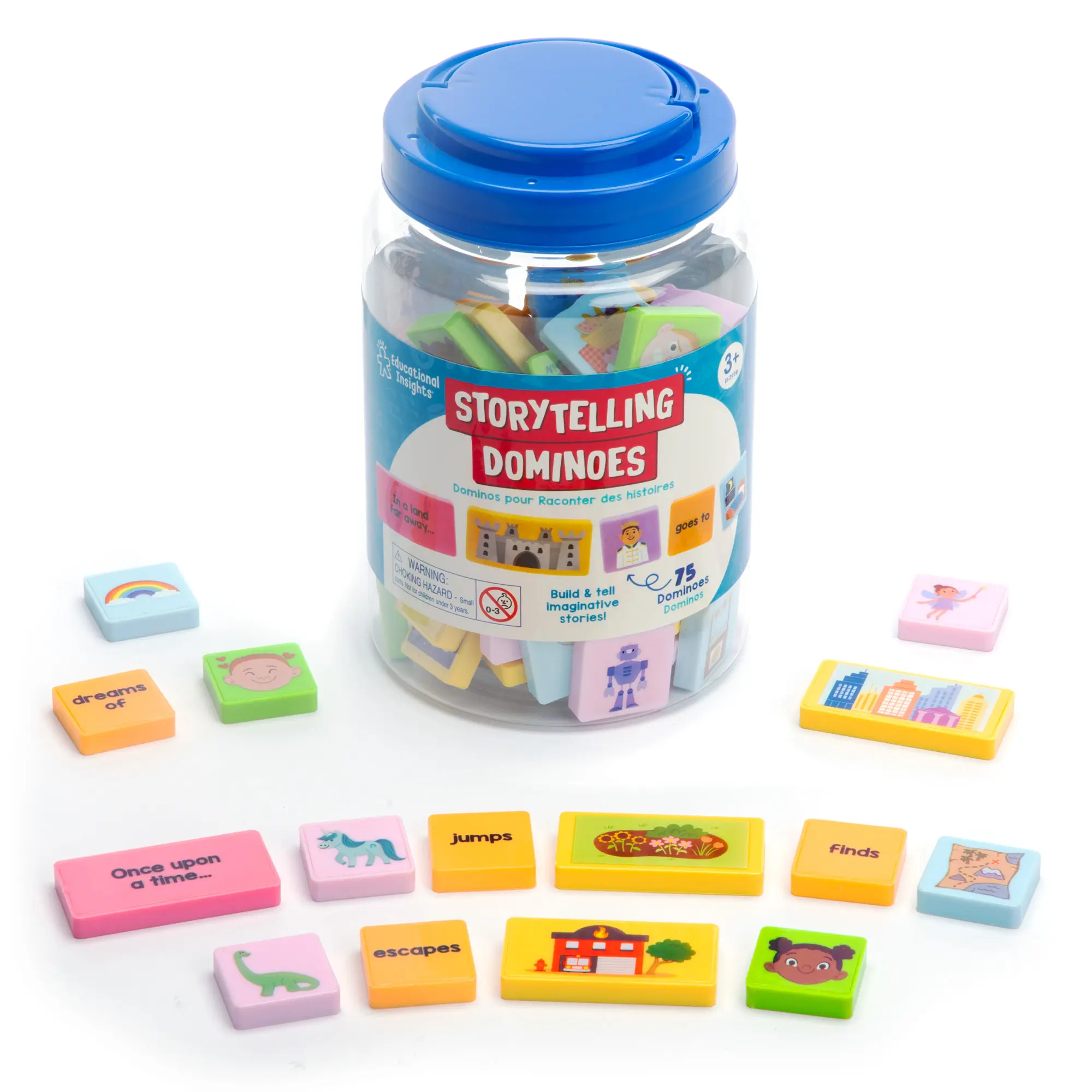 Educational Insights Dominoes Toy Set – Storytelling, Sentence Building & Math Learning Game for Kids Ages 3+