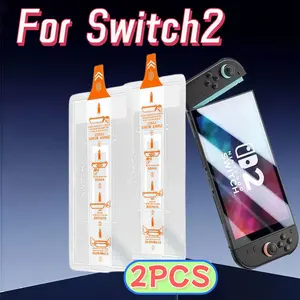 Switch2 Screen Protector Film Set, High-Alloy Material, 9h Hardness, Dust-Free Installation, Easy-To-Apply Design