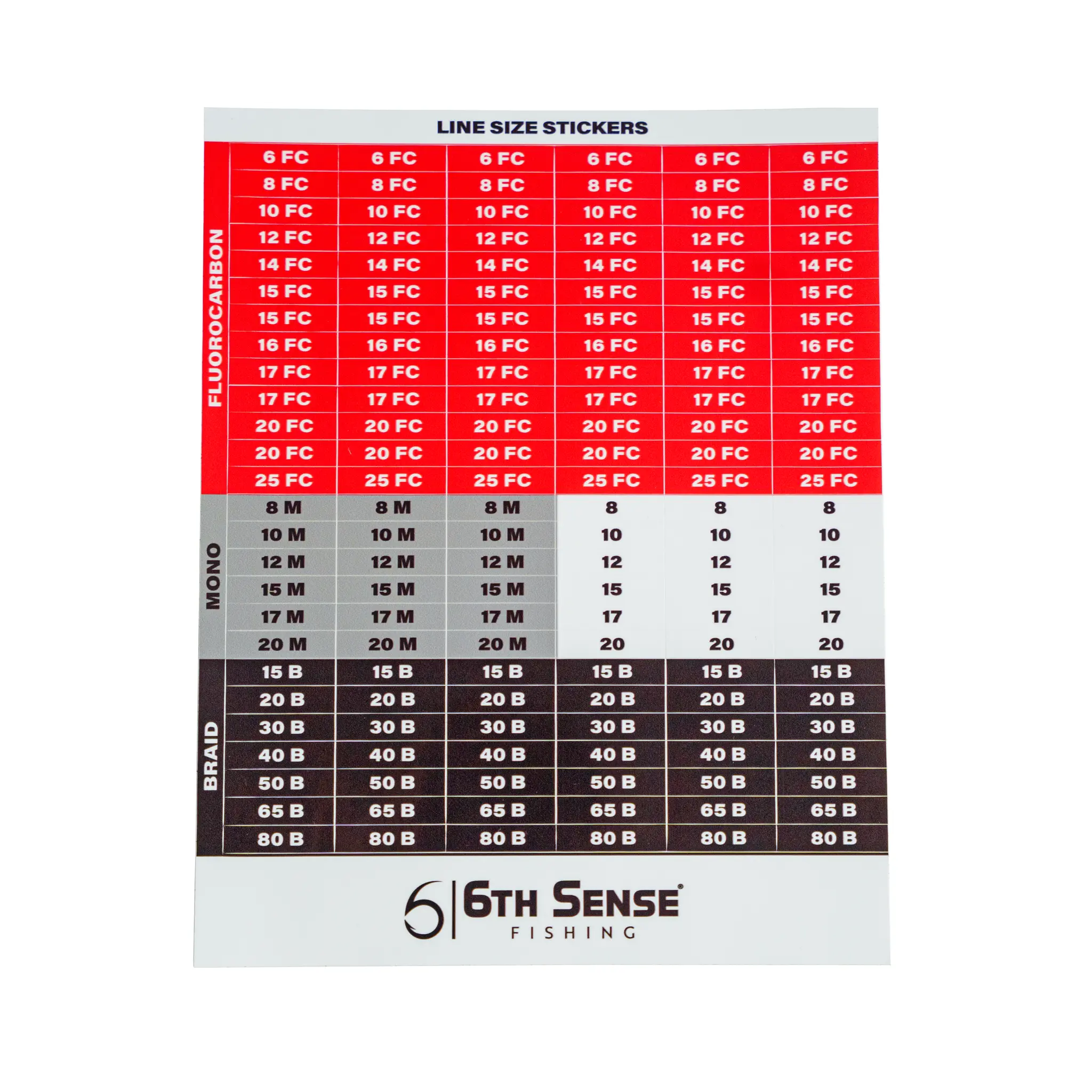 Line Size Recall Decals