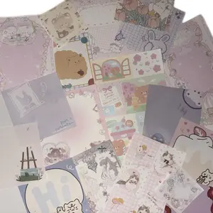 Kawaii Mystery Memo Sheets - 100 Random Sheets with Various Designs - Perfect for Gifts and Notes - Adorable Characters Designs Included