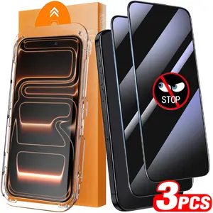 Easy Install Tempered Glass Privacy Screen Protectors for IPhone 17/17 Air/17 Pro/17 ProMax Anti-spy Auto Alignment Kit Film