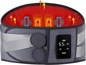 Cordless Heating Pad for Back Pain Relief FSA Eligible HSA, Christmas Gifts for Women Men Mom Dad, Portable Lower Back Massager with 3 Heat 5 Vibration, Wireless Heating Pad for Cramps