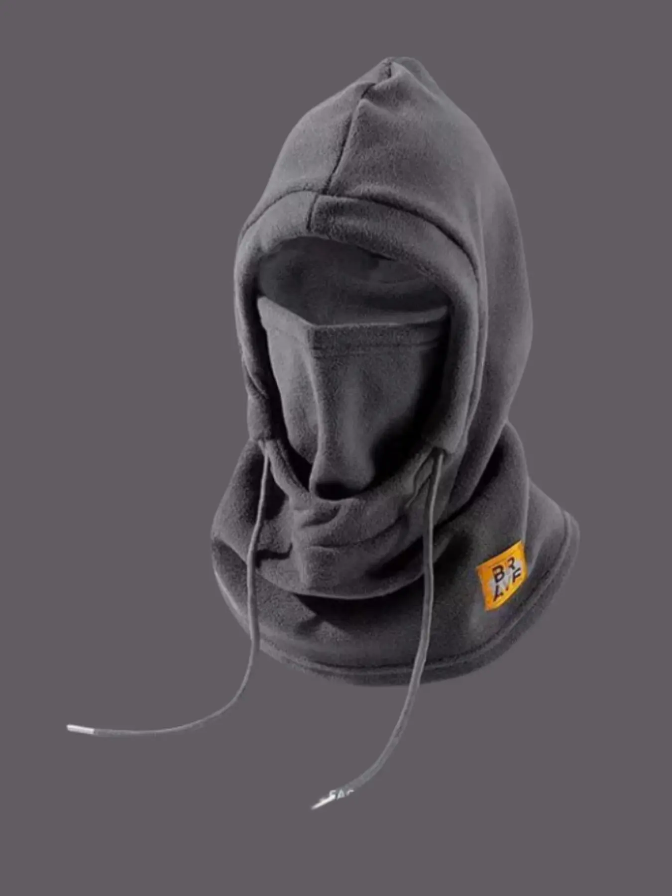 Unisex Solid Color Drawstring Design Hooded Outdoor Hiking Hat, Casual Windproof Warm Hat for Fall & Winter, Fashion Accessories for Men & Women, Beanie Hats